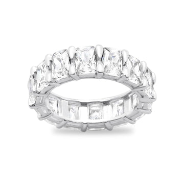 Eternity Stackable Band Simulated CZ 925 Sterling Silver Wedding Ring